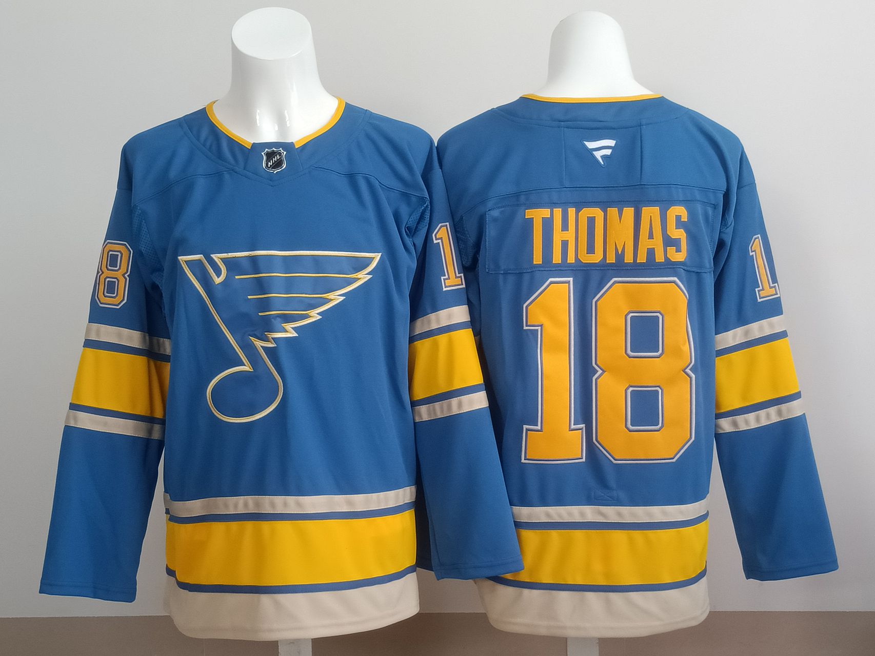 Men 2025 St.Louis Blues 18 Thomas Blue NHL Jersey style 01